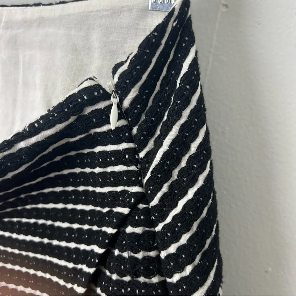 Free People NWT Black Comb Striped Mini Skirt